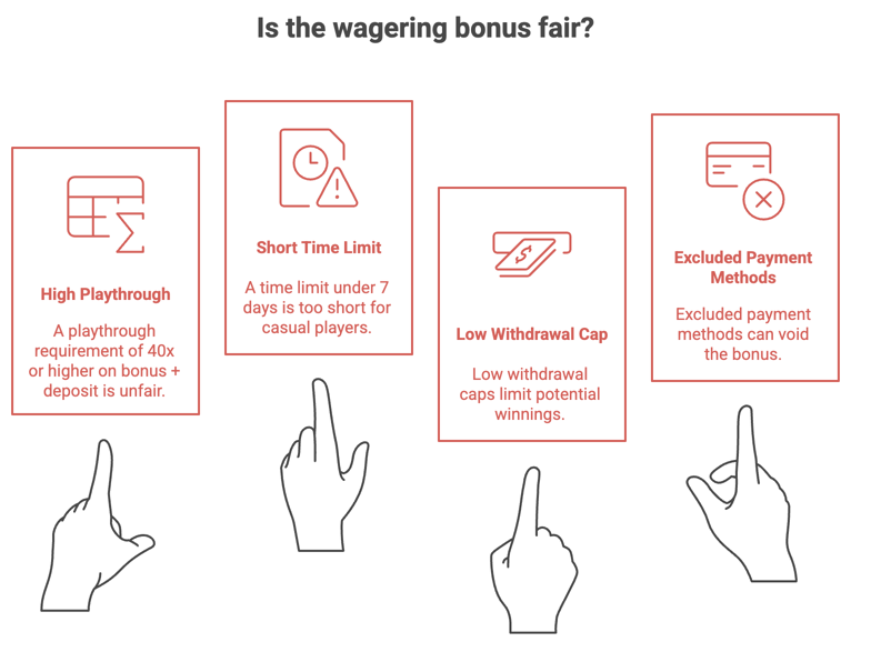 fairer BonusDie roten Fahnen unlauterer Forderungen